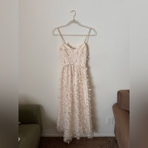 Cream Butterfly Corset Dress